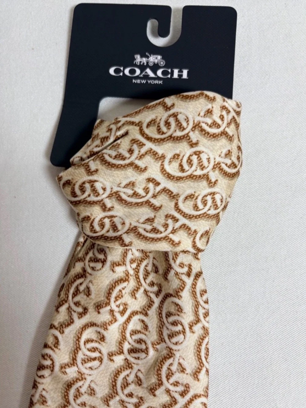 Coach Cream Coach Pattern Scarf
